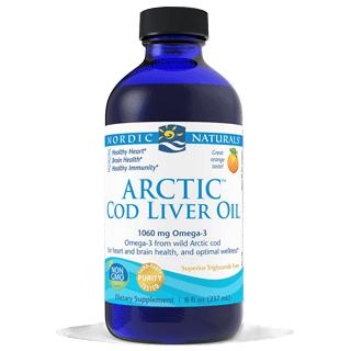 Arctic Cod Liver Oil Orange 8 fl oz Nordic Naturals Supplement - Conners Clinic